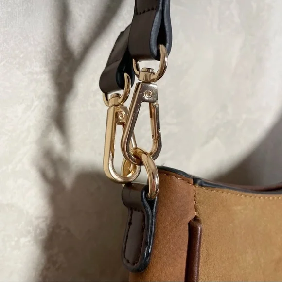 NWOT Jen & Co patchwork leather reversible bag - Picture 7 of 8